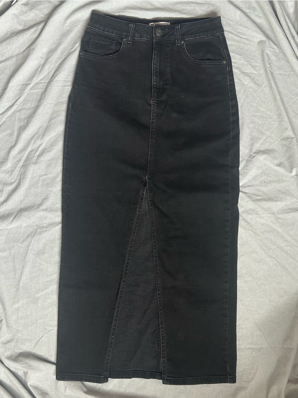 ASOS DESIGN ‘90s’ Black Denim Maxi Skirt